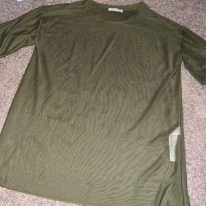 army green mesh t-shirt
